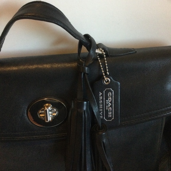 Coach Archive Legacy Black Slim Laptop/Computer Handbag Excellent #23703 - Picture 8 of 14